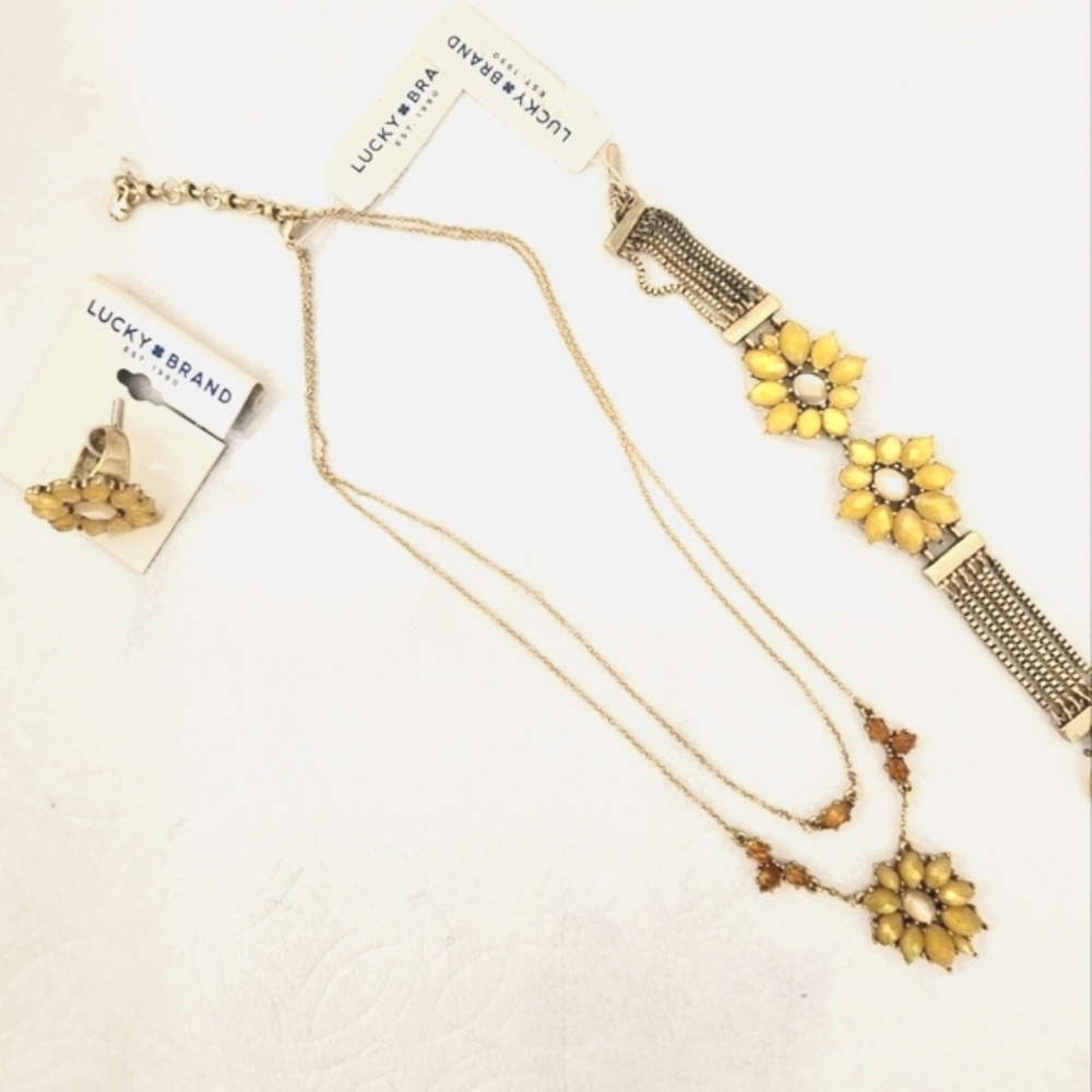 Lucky Brand Boho Jewelry Set -Ring/Necklace/Bracelet Women's NEW